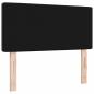 Preview: LED Kopfteil Kristallknöpfe Schwarz 100 cm Samt
