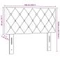 Preview: LED Kopfteil mit Kristallknopfsteppung Rosa 100 cm Samt