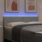 Preview: LED Kopfteil Kristalltupf Hellgrau 72 cm Samt