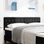 Preview: ARDEBO.de - LED Kopfteil Kristalltasten tufted Schwarz 72 cm Samt