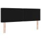 Preview: LED Kopfteil Kristallknopf Gepolstert Schwarz 80 cm Samt