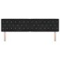 Preview: LED Kopfteil Kristallknopf Gepolstert Schwarz 90 cm Samt