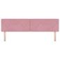 Preview: LED Kopfteil mit Kristallknopf-Bespanntheit Rosa 90 cm Samt
