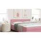 Preview: LED Kopfteil mit Kristallknopf-Bespanntheit Rosa 90 cm Samt