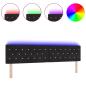 Preview: LED Kopfteil mit Kristallknöpfen, Schwarz, 100 cm, Samt
