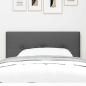 Preview: LED Kopfteil mit Knopfheftung Dunkelgrau 80 cm Stoff
