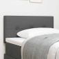 Preview: LED Kopfteil mit Knopfheftung Dunkelgrau 80 cm Stoff