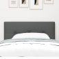 Preview: LED Kopfteil mit Knopfheftung Dunkelgrau 80 cm Stoff