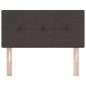 Preview: LED Kopfteil mit Knopfheftung Dunkelbraun 80 cm Stoff