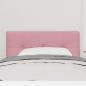 Preview: LED Kopfteil mit Knopfheftung Rosa 80 cm Samt