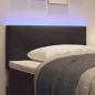 Preview: LED Kopfteil mit LED-Lichtleisten Dunkelbraun 90 cm Stoff