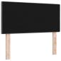 Preview: LED-Kopfteil mit Knopfheftung Dunkelgrau 90 cm Samt