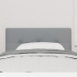 Preview: LED Kopfteil mit Knopfheftung Hellgrau 100 cm Stoff