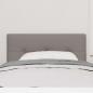 Preview: LED Kopfteil mit Knopfheftung Taupe 100 cm Stoff