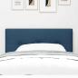 Preview: LED Kopfteil mit Knopfheftung Blau 100 cm Stoff