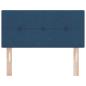 Preview: LED Kopfteil mit Knopfheftung Blau 100 cm Stoff