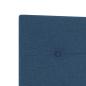 Preview: LED Kopfteil mit Knopfheftung Blau 100 cm Stoff