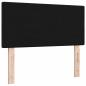 Preview: LED Kopfteil mit Knopfheftung Schwarz 100 cm Samt