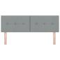 Preview: LED Kopfteil mit Knopfheftung Hellgrau 72 cm Stoff