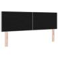 Preview: LED Kopfteil mit Knopfheftung Hellgrau 72 cm Stoff