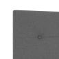 Preview: LED Kopfteil mit Knopfheftung Dunkelgrau 72 cm Stoff