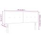 Preview: LED Kopfteil mit Knopfheftung Dunkelbraun 72 cm Stoff