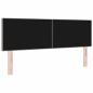Preview: LED Kopfteil mit Knopfheftung Taupe 72 cm Stoff