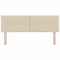 Preview: LED Kopfteil mit Knopfheftung Creme 72 cm Stoff