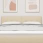 Preview: LED Kopfteil mit Knopfheftung Creme 72 cm Stoff