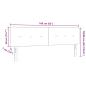 Preview: LED Kopfteil mit Knopfheftung Hellgrau 80 cm Stoff