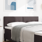 Preview: LED Kopfteil mit LED-Lichtleisten Dunkelbraun 160 cm Stoff