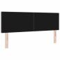 Preview: LED Kopfteil mit Knopfheftung Dunkelbraun 80 cm Stoff