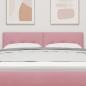 Preview: LED Kopfteil mit Knopfheftung Rosa 80 cm Samt