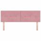 Preview: LED Kopfteil mit Knopfheftung Rosa 80 cm Samt