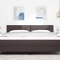 Preview: LED Kopfteil mit Knopfheftung Dunkelbraun 90 cm Stoff