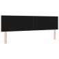 Preview: LED Kopfteil mit Knopfheftung Dunkelbraun 90 cm Stoff
