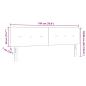 Preview: LED Kopfteil mit Knopfheftung Dunkelgrau 90 cm Samt