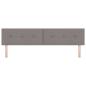 Preview: LED Kopfteil mit Knopfheftung Taupe 100 cm Stoff
