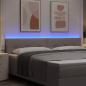 Preview: LED Kopfteil mit Knopfheftung Taupe 100 cm Stoff