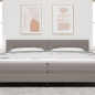 Preview: LED Kopfteil mit Knopfheftung Taupe 100 cm Stoff