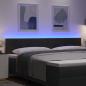 Preview: LED Kopfteil mit Knopfheftung Schwarz 100 cm Samt
