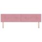 Preview: LED Kopfteil mit Knopfheftung Rosa 100 cm Samt