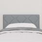 Preview: LED Kopfteil Rautenmuster Hellgrau 80 cm Stoff