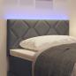 Preview: LED Kopfteil Rautenmuster Dunkelgrau 80 cm Stoff