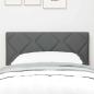 Preview: LED Kopfteil Rautenmuster Dunkelgrau 80 cm Stoff