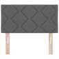 Preview: LED Kopfteil Rautenmuster Dunkelgrau 80 cm Stoff