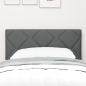 Preview: LED Kopfteil Grau 80 cm Stoff