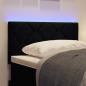 Preview: LED Kopfteil Schwarz 80 cm Stoff