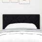 Preview: LED Kopfteil Rautenmuster Schwarz 80 cm Stoff