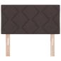Preview: LED Kopfteil Rautenmuster Dunkelbraun 80 cm Stoff
